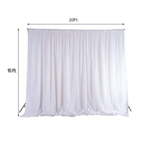 Double layer polyester chiffon with rod pocket