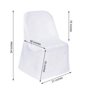 White polyester Chair cover
