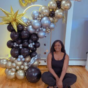 Backdrop with balloons