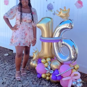 Two digit balloon bouquet