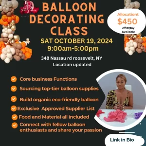 October 19 Balloon Decorating Class