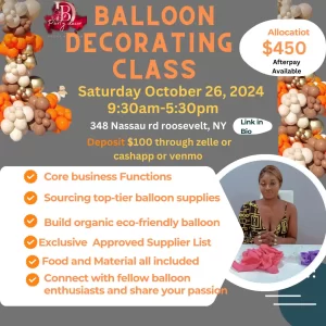 October 26 Balloon Decorating Class